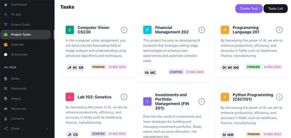 Productivity Dashboard