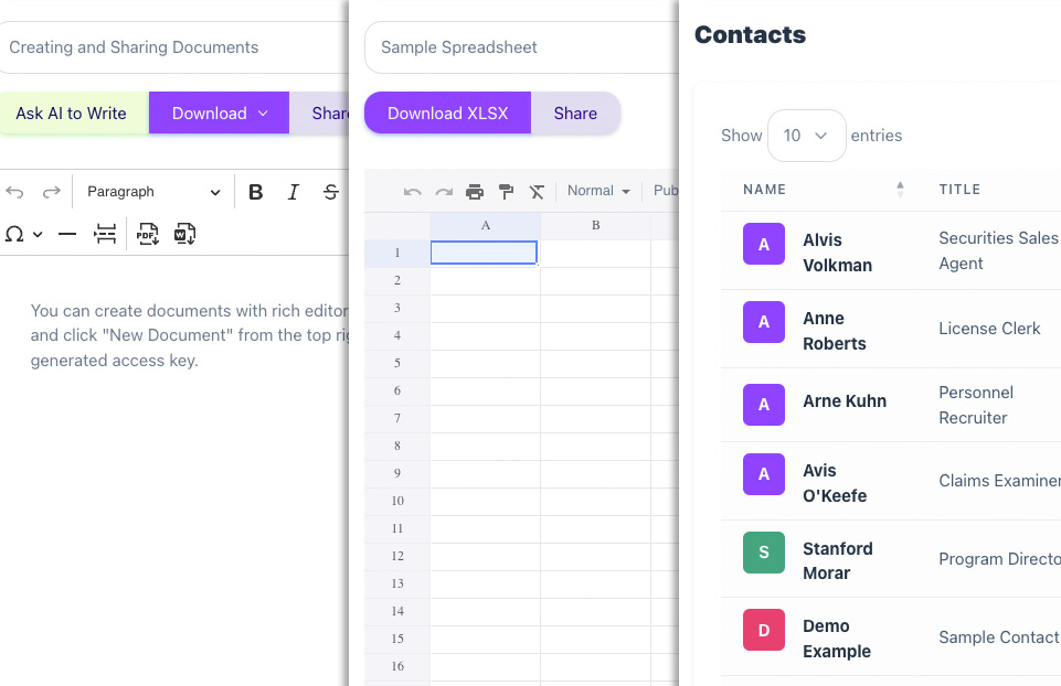 Applications Screen